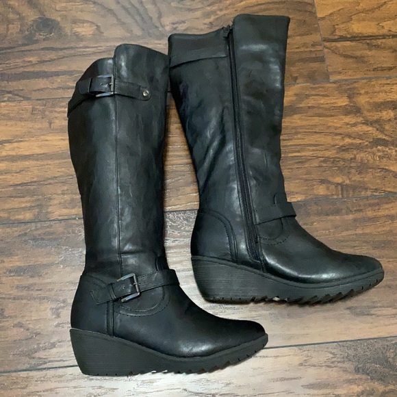 Bucco NEW Connelly black wedge boot 7 - Picture 1 of 14